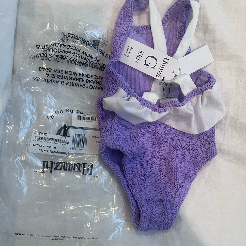 Hunza G Lilac Textured Swimsuit